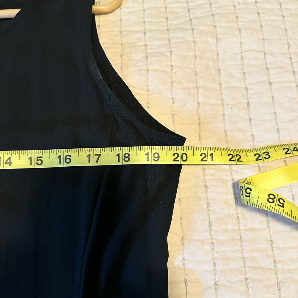 Eileen Fisher Classic Black Sleeveless Silk Dress - Picture 6 of 6